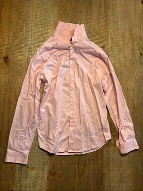 Express Men's Pale Pink Button-Front Dress Shirt